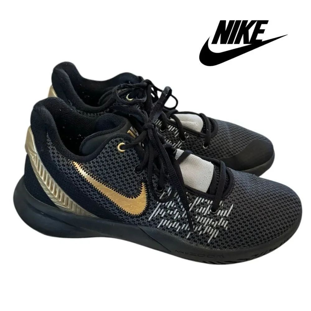 Nike Kyrie Flytrap II Black Gold Men's A04436-004 Basketball Shoes Sneakers 8